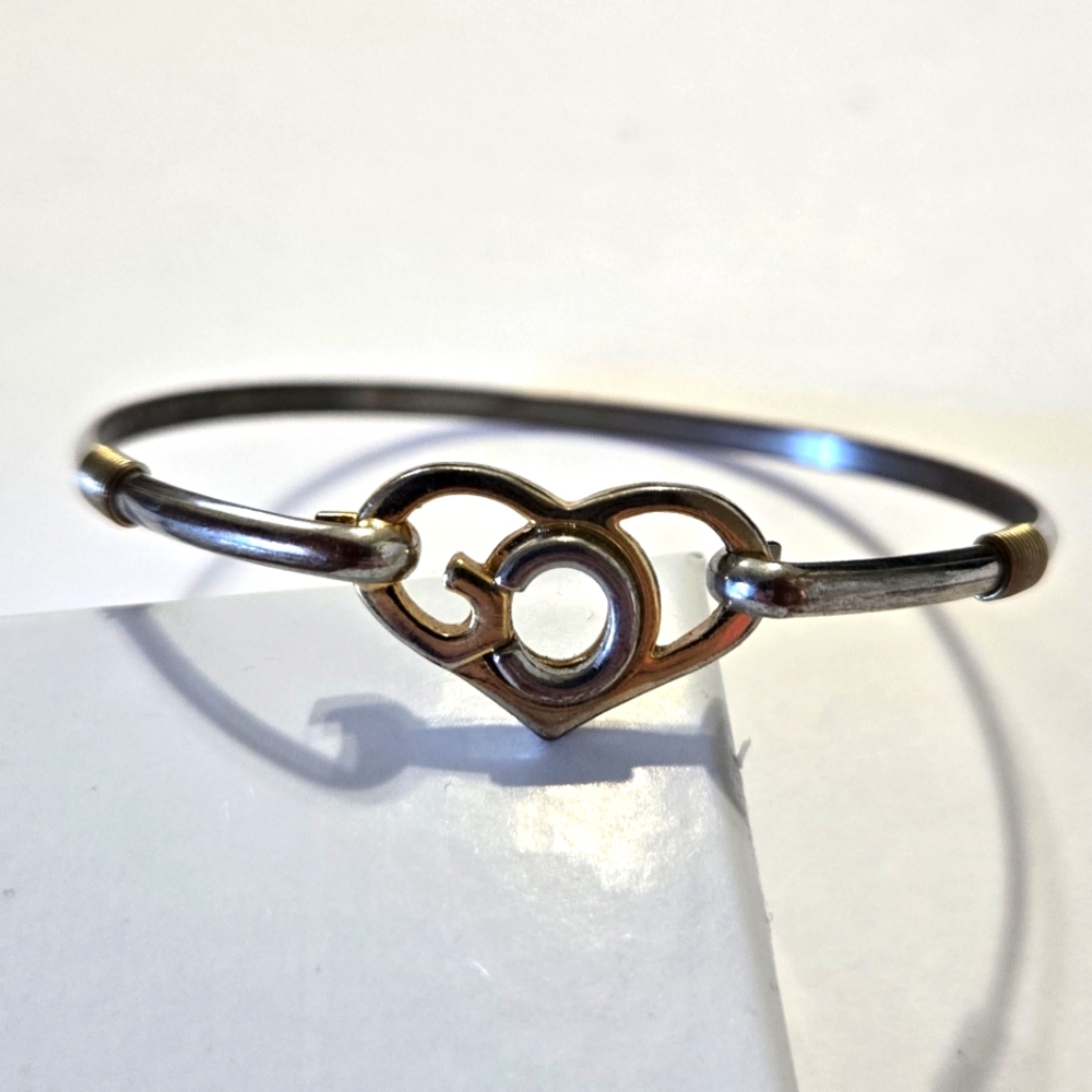 Silver & Gold Tone God's Heart Bracelet